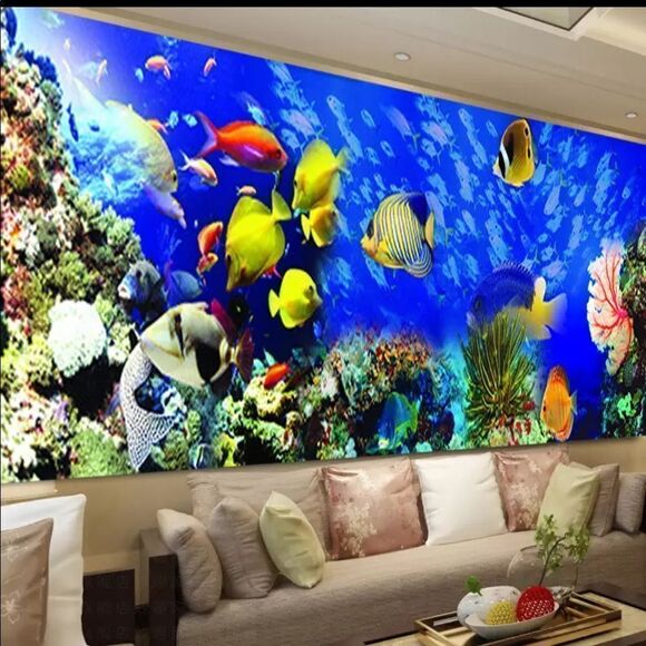 ACQUARIUM DIAMOND Painting 180 cm long! - Picture 1 of 17